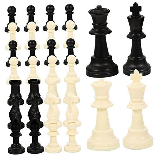 TOYANDONA 1 Satz Schachfiguren Kette Schachbrett Schachtisch Ludo-Spiel Schach-Timer Schach zubehör Chess Pieces schachspiele Schachspiel Zubehör Brettspiele Bauern Schach aus Plastik von TOYANDONA