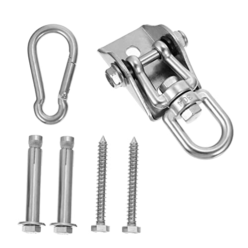 TOYANDONA 1 Satz Schaukelhaken Drehhaken Für Schaukel Hängemattenhaken Schwingen Deckenhaken Schwerlast-schaukelbügel Hochleistungs-deckenhaken Deckenhaken, Robust Silver Rostfreier Stahl von TOYANDONA