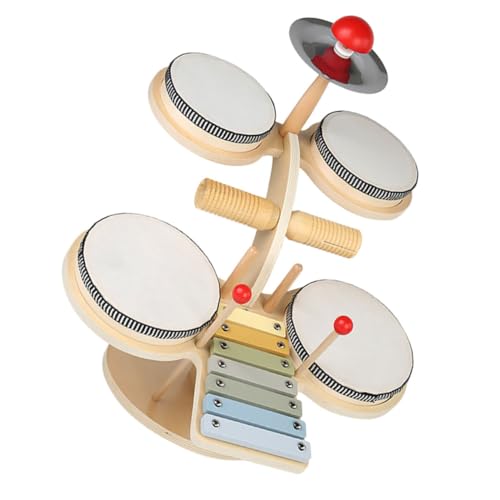 TOYANDONA 1 Satz Schlagzeug Für Jazz-Drum- Musikalisches Trommelspielzeug Für Jazz-schlagzeuginstrumente Schlagzeug-spielset Kleinkind Musikspielzeug Holz von TOYANDONA