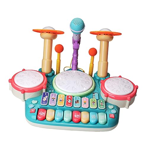 TOYANDONA 1 Satz Schlagzeug Für Kinder Multifunktionales Musikinstrumentenspielzeug Kreative Musikspielzeuge Multifunktionales Musikspielzeug Sky-Blue Elektronisches Original von TOYANDONA