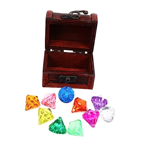 TOYANDONA 1 Satz Schmuckspielzeug Für Kinder Schmuck Spielset Kinder Edelsteine Diamanten Für Kunsthandwerk Schmuckstücke Für Kinder Piratenzubehör Mini-spielzeug Schatztruhe Spielzeug Acryl von TOYANDONA