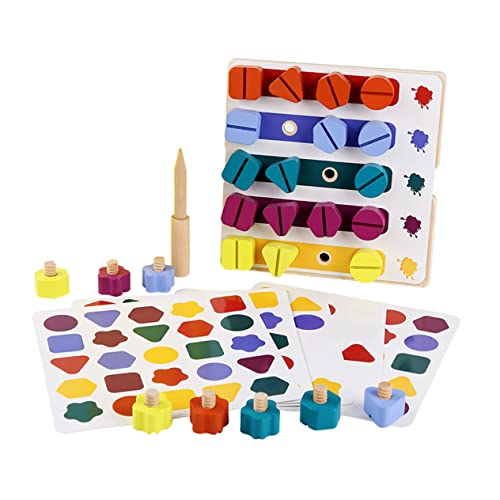 TOYANDONA 1 Satz Schraubenpuzzle Spielzeug für Kinder kinderspielzeug Vorschulmaterialien Spielzeug Sortierspielzeug für Kleinkinder Schraube Kognition Spielzeug Schraube passendes Spielzeug von TOYANDONA