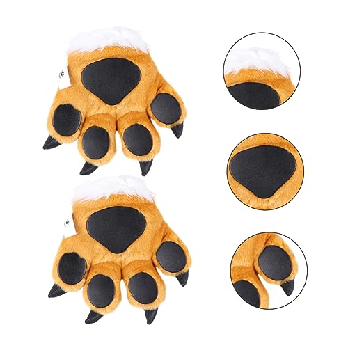 TOYANDONA 1 Satz Schwanzhandschuh Schöne Tiere Stütze Tiere Schwanzstütze Tiere Requisitenanzug Halloween-tierohren Dekorationszubehör Halloween-party-kostüme Haarschmuck Yellow Pp Baumwolle von TOYANDONA