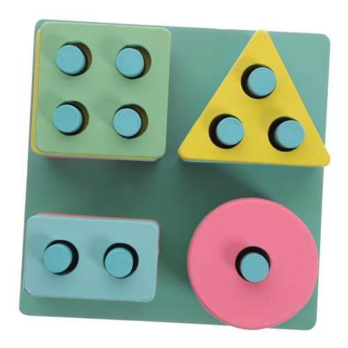 TOYANDONA 1 Satz Shape-Matching-Spalte Puzzle rätselbuch Toys rätsel laubsägen für kognitive Spielsachen frühpädagogisches Angebot hölzern Colorful von TOYANDONA