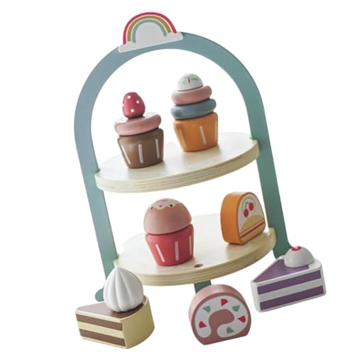 TOYANDONA 1 Satz Simulation Kuchen Cupcake-Handwerk Realistische Cupcake-Requisite Simulations-wohnkultur Simulationsküchenzubehör Kinderspielzeug Simulationshaus-Requisiten Hölzern von TOYANDONA