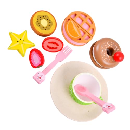 TOYANDONA 1 Satz Simulations-Küchenset kinderküche Kitchen Holzspielzeug Küche Set küchenutensilien spielküchenzubehor Simulationsspielzeug pädagogisches hölzern von TOYANDONA