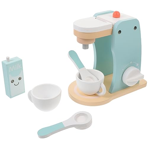 TOYANDONA 1 Satz Simulationsbackofen-brotmaschine Kaffeemaschinenspielzeug Für Kaffeemaschine Kinderaccessoire Simulation Mini-kaffeemaschine Hölzern von TOYANDONA