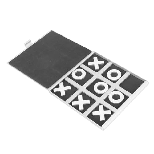 TOYANDONA 1 Satz Spiel Schach XO Schach Puzzle kinderpuzzle intelligenzspielzeug Lernspielzeug Strategie-Brettspiel Zehenspielzeug Bildungsspielzeug Aluminium Black von TOYANDONA