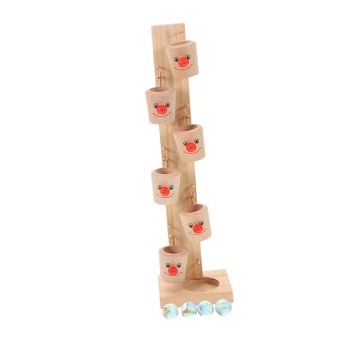 TOYANDONA 1 Satz Spieltisch Aus Holz Rollende Ballspielzeuge Mehrschichtiger Kugelwirbelturm Neugeborenes Babyspielzeug Entwicklungsspielzeug Für Kleinkinder Babyspielzeug Glas von TOYANDONA