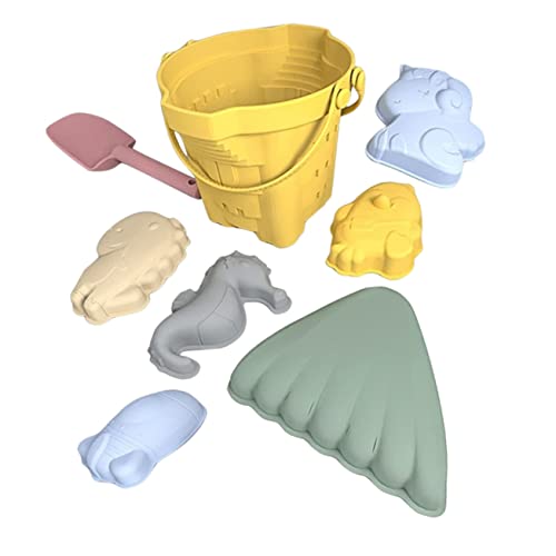 TOYANDONA 1 Satz Strandspielzeug Sandspielzeug Kinderspielzeug Für Draußen Sommerspielzeug Für Outdoor-gartenspielzeug Sandschaufeln Sandeimer Kieselgel Yellow von TOYANDONA