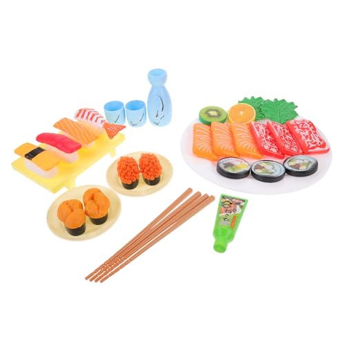 TOYANDONA 1 Satz Sushi-Simulation Gefälschtes Sushi-Modell Kinderspielzeug Mini-Essen Foto-Requisiten Mini-Sushi-Modell Miniatur-Sushi-Modell Geben Vor, Zu Sein Plastik von TOYANDONA