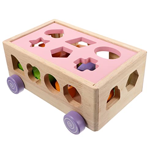 TOYANDONA 1 Satz Tierbaustein Auto Tierspielzeug Für Kinder Bausteine ​​Spielzeug Sortierwagen Aus Holz Kinderautospielzeug Formsortierer Aus Holz Holzbaustein LKW Aus Holz Hölzern Colorful von TOYANDONA