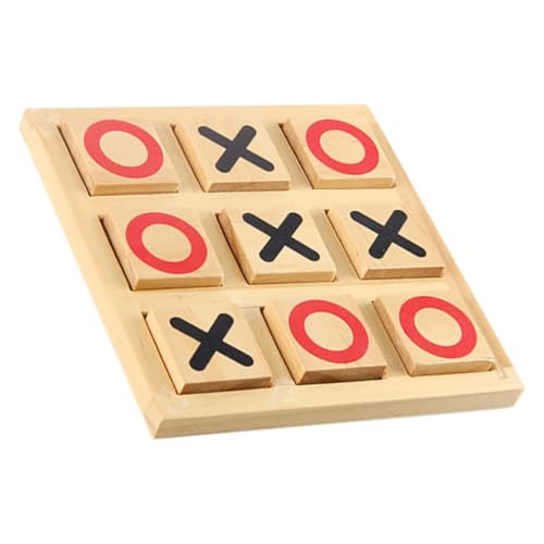 TOYANDONA 1 Satz -Toe Planke Sequenz Brettspiel Pracht-brettspiel Hinweis Ketten-dreieck-Spiel Brettspiel Schach Interaktives Eltern-Kind- Brettspielspielzeug Khaki Holz von TOYANDONA