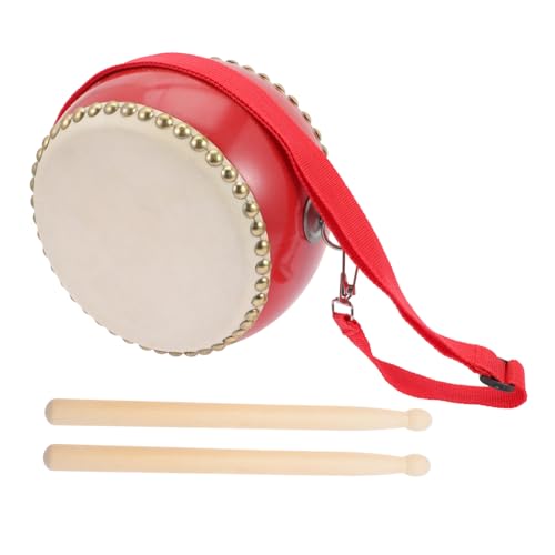 TOYANDONA 1 Satz Trommel pädagogisches Babyspielzeug Musikinstrumente für Kinder Kindermusikalisches Spielzeug Musikalisches Erziehungsspielzeug Bildung Percussion-Instrument Holz rot von TOYANDONA