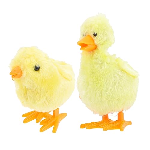 TOYANDONA 1 Satz Uhrwerk Küken Balance-Vogelspielzeug Marienkäfer Uhrwerk -Enten Kuscheltier Animal Toys Uhrwerkspielzeug Aufziehspielzeug für Plastik Yellow von TOYANDONA