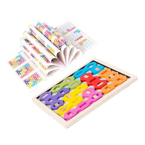 TOYANDONA 1 Satz Vorschulspielzeug Holzspielzeug Kleinkindpuzzles Aus Holz Bunte Puzzles Für Kleinkinder Holzpuzzle Puzzle-Spielzeug Lernspielzeug Passendes Brett -rätsel Papier Colorful von TOYANDONA