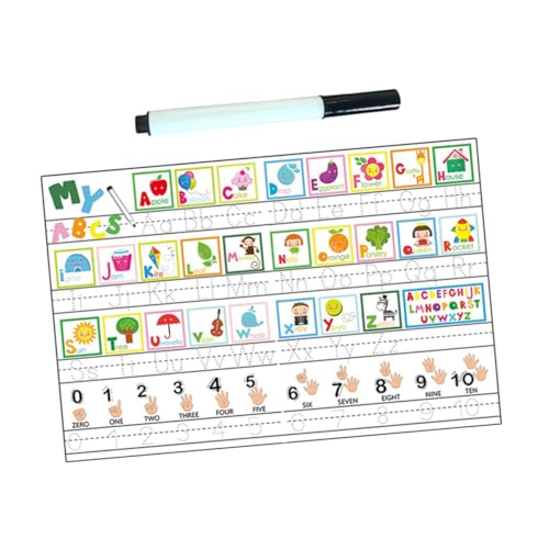 TOYANDONA 1 Satz Wandaufkleber Aufkleber Diagramm Zum Lernen Von Buchstaben Für Kleinkinder Magnettafel Magnetstreifen-whiteboard Buchstabenlernaufkleber Radiergummis PVC von TOYANDONA