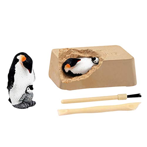 TOYANDONA 1 Satz Wildtiermodell Archäologisches Spielzeug Pinguin-sammlerstücke Entdeckungs-edelstein-ausgrabungsset Fossilien-ausgrabungsset Mini-tierspielzeug Kind Sammlung Pirat von TOYANDONA