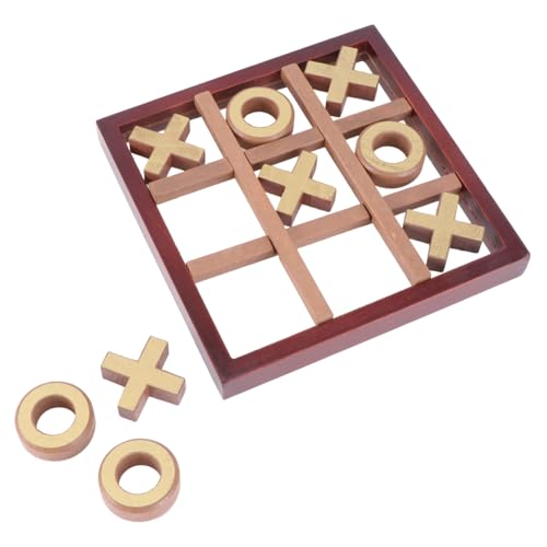 TOYANDONA 1 Satz Xo Schach Interaktives Spielzeug Schachbrettspiel Spielzeug Pädagogisches Spielzeug Schachspielzeug Aus Holz Strategie-brettspiel Kinderspielzeug Holzspielzeug Hölzern Brown von TOYANDONA