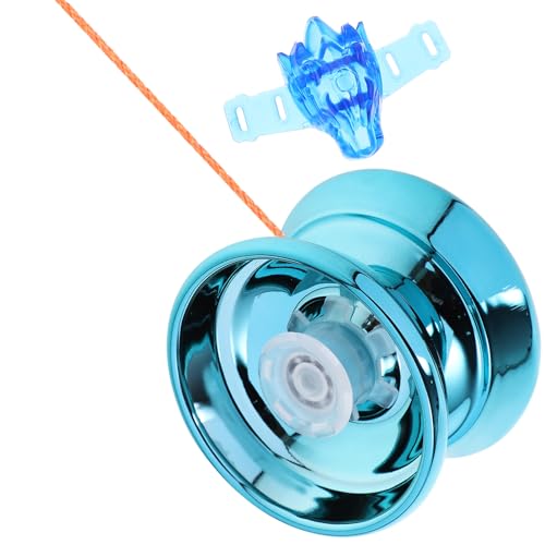 TOYANDONA 1 Satz Yoyo-Bälle für Anfänger Jo-Jo-Ball Jo-Jo- beleuchten für kinderspielzeug Metall-Fingerspitzenball Yo-Yos für Anfänger Legierung Blue von TOYANDONA