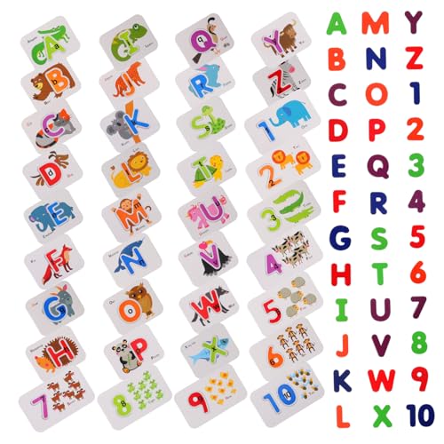 TOYANDONA Kognitive Lernspielzeug Tier-Buchstaben-Matching-Puzzle-Brett Für Jungen Und Mädchen Zahlen Alphabet Lernen von TOYANDONA