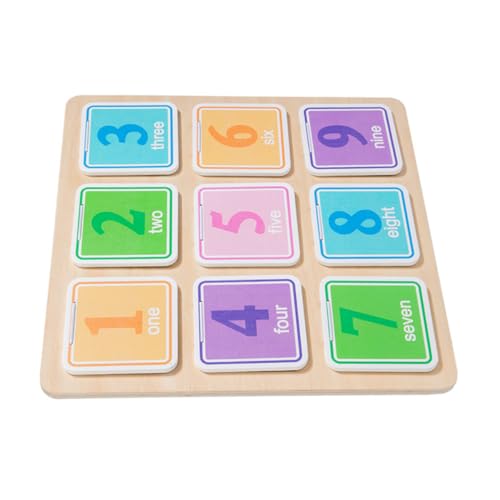 TOYANDONA 1 Satz Zahlen Puzzle Babyspielzeug Baby Spielzeug Holzpuzzles für Kinder Memory-Tier-Puzzle aus Holz Spielzeuge Spielzeug für Kleinkinder Puzzle-Brett Baby-Rätsel von TOYANDONA