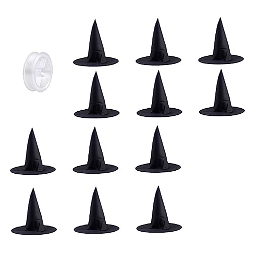 TOYANDONA 1 Satz Zauberhut der Paillette Hexenzubehör Mützen Cosplay-Halloween-Hut halloween kopfschmuck halloween kopfbedeckung dekorativer Hexenhut Stoff-Halloween-Hut Tuch Black von TOYANDONA