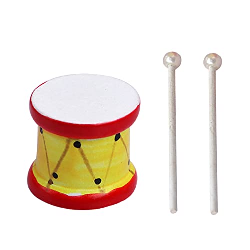 TOYANDONA 1 Satz Zubehör für Puppenhäuser Verlängerung Grube Stecker Schlüsselanhänger Ring Schlüsselanhänger Fackel-Kit Nachtlicht Miniaturmöbel Mini-Trommel- Holz Yellow von TOYANDONA