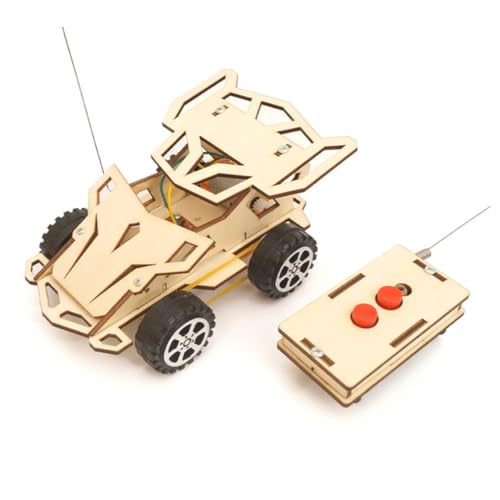 TOYANDONA 1 Satz Zusammengebautes Rennspielzeug - Holzspielzeug - DIY Spielzeug - Kinder Spielzeug - Spielzeugauto DIY Stammspielzeug Stammbausatz lauflernwagen Rennmodell Antriebsräder von TOYANDONA