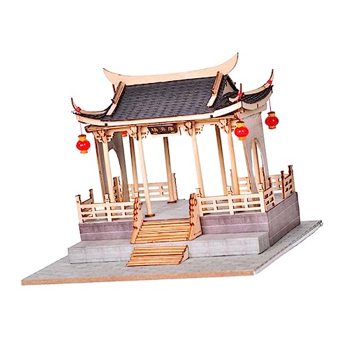 TOYANDONA 1 Satz Zusammengebautes Spielzeug Bauen Mini- 3D-Architektur-Puzzle helles Modell die chinesen Spielzeug für Kinder Brücke zusammengebautes Modell DIY-Szenenlayout Papier von TOYANDONA