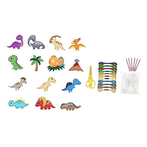 TOYANDONA 1 Satz handgenähter Anhänger bastel Set für für kreatives spielzeuge für Dinosaurier Bausätze Kinderspielzeug versorgen gefühlt von TOYANDONA