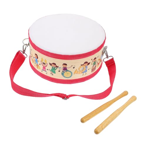 TOYANDONA 1 Satz kleine Trommel für kinderinstrumente musikinstrumente adventsgeschenke Kid Toys Cartoon-Trommelspielzeug pädagogisches musikalisches hölzern von TOYANDONA