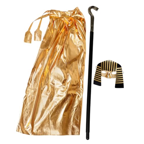 TOYANDONA 1 Satz -kostüm-Requisiten Halloween-Cosplay-kostüm König Von Ägypten Kostüm Ägyptische Kostümmänner Ägyptische Accessoires Ägyptisches Königskostüm Für Herren Plastik von TOYANDONA