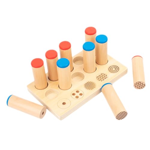 TOYANDONA 1 Satz sensorisches spielzeuge für Bausteinspielzeug Planke Spiele Stimmpaarungsspielzeug für Kleinkinder Kognitives für Holz von TOYANDONA