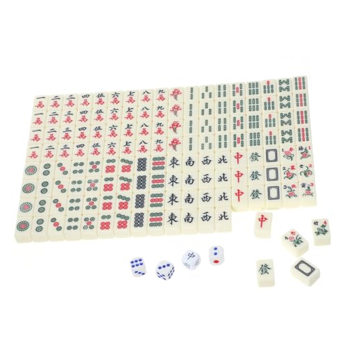 TOYANDONA 1 Satz tragbares Mahjong Reise Schachbrett chinesisches Mahjong-Spiel Mahjong-Kit Mahjong brettspiel majhong brettspiel Reise-Brettspiel-Requisite Reisespielzubehör Melamin von TOYANDONA