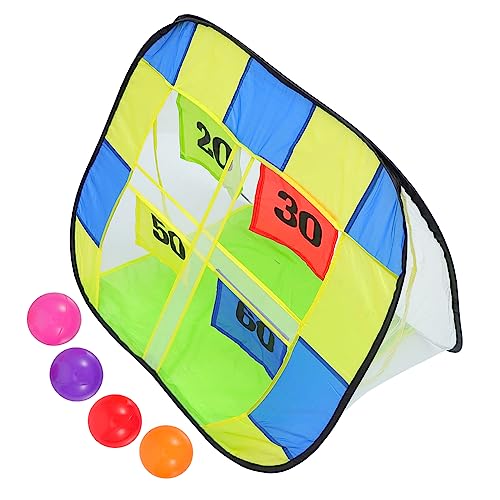 TOYANDONA 1 Satz zusammenklappbares Fußballtor Kinderfußball Kinderspiele im Freien spielzelt Outdoor Kinderzimmer Dekoration Spielzeug faltbares Zelt Spielzelt für Kinder Polyester Colorful von TOYANDONA