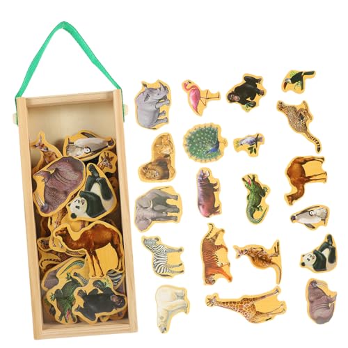 TOYANDONA 1 Schachtel Magnet Puzzlematte Puzzle Sortierschalen Spielzeug Puzzlekleber Spielzeuge Tierisches Spielzeug Früherziehungsspielzeug Hölzern von TOYANDONA