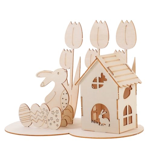 TOYANDONA 1 Set 3D-Puzzle-Kaninchen Easter Bunny osterhasen Puzzle kindergeburtstags mitgebsel Puzzlematte Holzpuzzle für Kleinkinder Puzzles für Kleinkinder im Alter von 1-3 Jahren von TOYANDONA