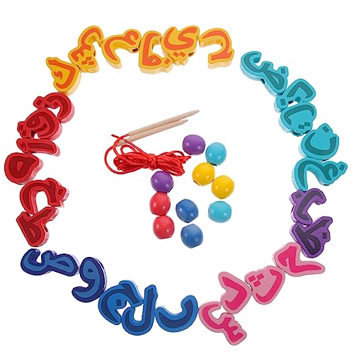 TOYANDONA 1 Set Alphabet Perlenspiel Passende Sportspielzeuge Kinderpuzzles Kleinkinderpuzzles Für Kleinkinder Bausteine ​​Für Kleinkinder Kinderpuzzles Kinderspielzeug Aus Holz von TOYANDONA