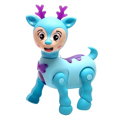 TOYANDONA 1 Set An Der Leine Laufender Springender Figuren Cartoon Roboterhunde Spiel Plüschkonsole Gans Kuh Roboter Roboterhund Für Ornament Elektronisches Bauteil Himmelblau von TOYANDONA