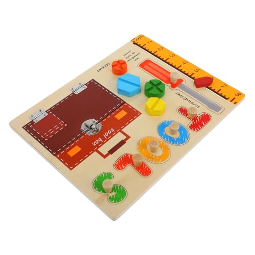 TOYANDONA 1 Set Busy Board Puzzles Puzzle Reisen Kleinkinder Kleinkind Reisespielzeug Kleinkind Busy Board Busy Board Sinnesboard Lernspielzeug Holz von TOYANDONA