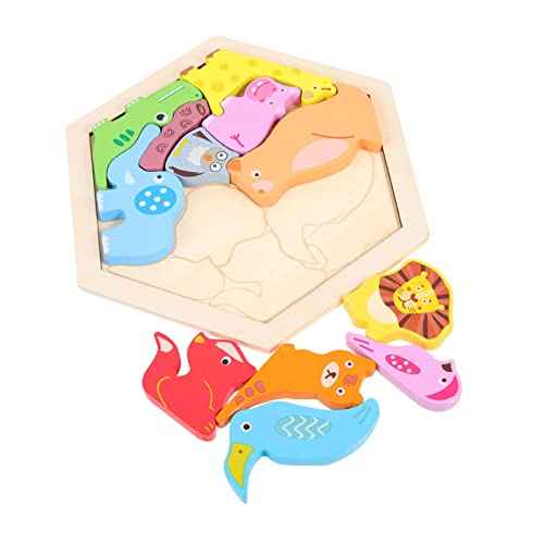 TOYANDONA 1 Set Dreidimensionales Puzzle Kinderspielzeug Zappeln Vorschuljunge Stammspielzeug Kinderpuzzle Säuglingsmaus Puzzle para Kleinkind Frühes Lernpuzzle Farblernspielzeug Holz von TOYANDONA