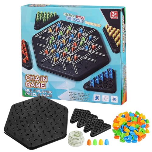 TOYANDONA 1 Set Dreieckskettenschach Strategisches Brettspiel Geometrisches Schachspiel Dreiecksbrettspiel Kette Schachspiel Kette Schach Dreiecksspiel Dreiecksschachspiel Kette von TOYANDONA