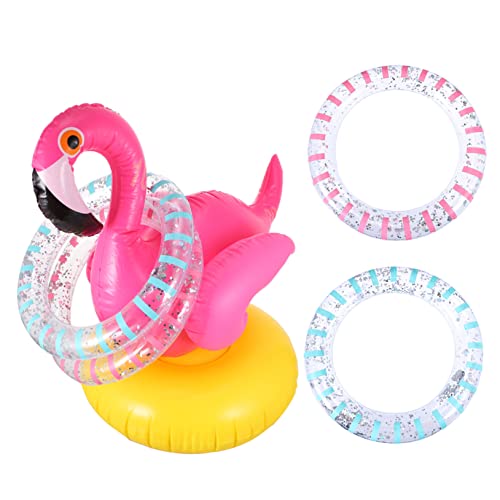 TOYANDONA 1 Set Flamingo Zwinge Kinderspielzeug Aufblasbares Pool Aufblasbares Wurfspielzeug Flamingo Wurfspielzeug Wurfring Wurfspiel Lustiges Ring Wurfspielzeug Aufblasbares Pool von TOYANDONA