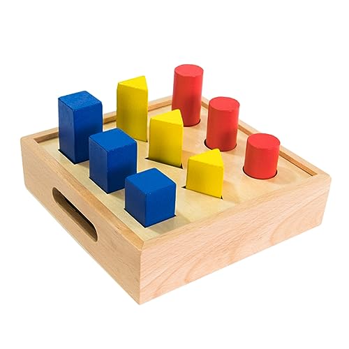 TOYANDONA 1 Set Geometrie Säulen Spielzeug Kindheitserziehung Spielzeug Bausteine Unterricht Aus Holz von TOYANDONA