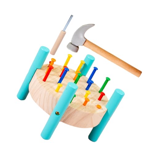 TOYANDONA Kinderspiele Spielen Für Kinder 1 Set Hammer Für Pounding Workbench Mit Nagelbrett Motorikspielzeug Für Kleinkinder Lustiges Lernspielzeug Für Jungen Und Ädchen Vorschulbedarf von TOYANDONA