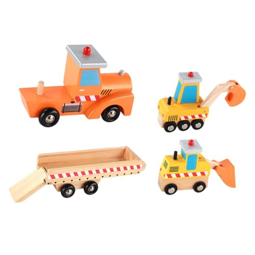 TOYANDONA 1 Set Holzbaufahrzeug Spielzeug Kinder Holzwagen Spielzeugfahrzeug Spielzeug Für Kinder von TOYANDONA