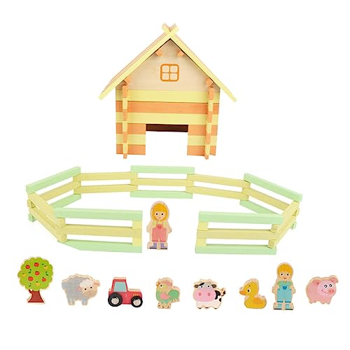 TOYANDONA 1 Set Holzspielzeug Für Miniatur Bauernhof Spielhaus Mit Tieren Lernspielzeug Für Kreative Rollenspiele Ideal Für Ab 3 Jahren von TOYANDONA