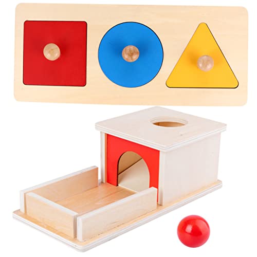 TOYANDONA 1 Set Holzstammbau Puzzle Puzzles Zahlen Aktivitätswürfel Boxen Puzzle Holz Spielset Formanpassung Geometrische Form von TOYANDONA