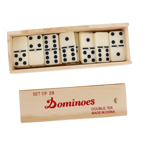 TOYANDONA 1 Set Klassischer Holz-dominosteine, Praktischer, Logik- Und Mathematikfähigkeiten, Dominosteine ​​für Heimversammlungen, Partys, Holz-dominosteine-Set von TOYANDONA